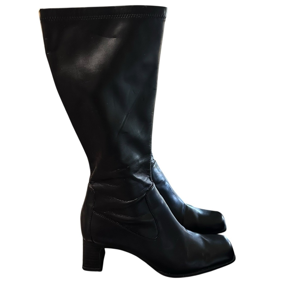 Mootsie Tootsie Boots Women's Size 8M Mid Calf Square Toe Block Heel Side‎ Zip